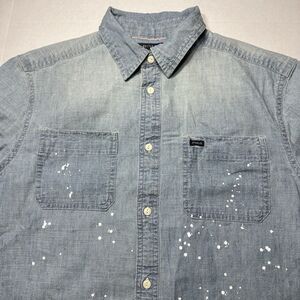 Ralph Lauren Shirt Youth Short Sleeve Button Down Chambray Denim Size XL  18-20
